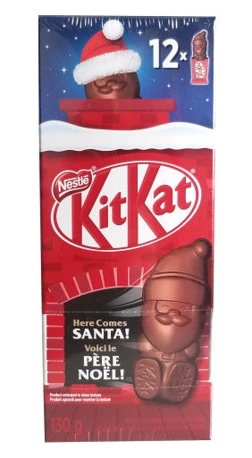 Nestle Kit Kat Chocolate Santas 12ct, 130g/4.5 oz. Box {Imported from Canada}